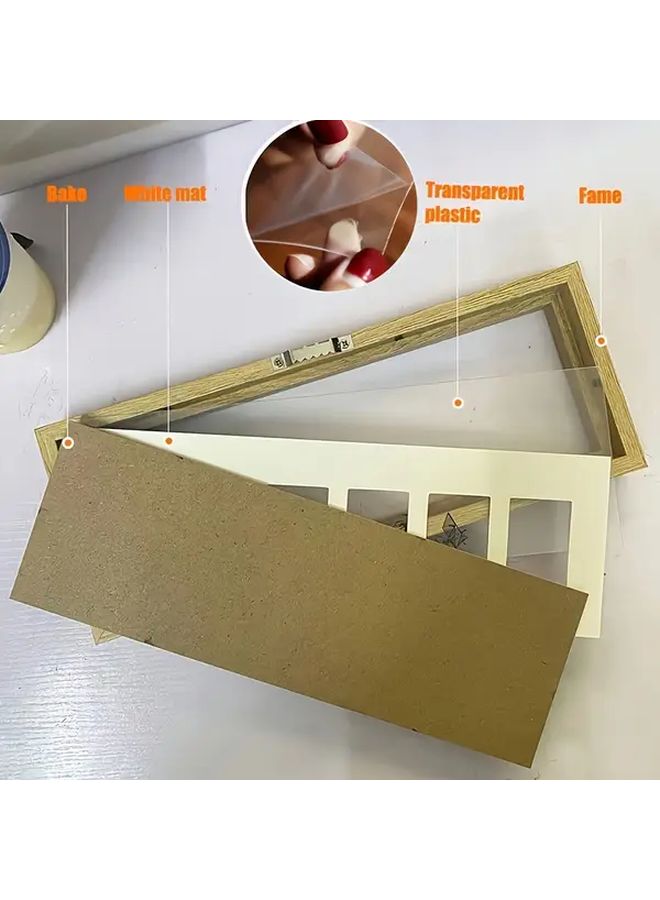 10 Holes Wooden Photo Frame for 2 Inch Pictures Wedding Home Decor Memory Display - Image 4